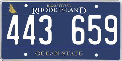 RI license plate 443659