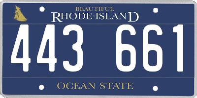RI license plate 443661