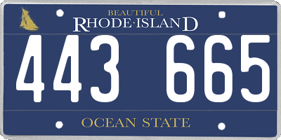 RI license plate 443665