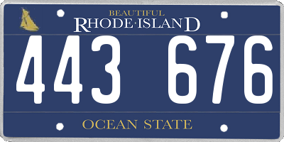 RI license plate 443676