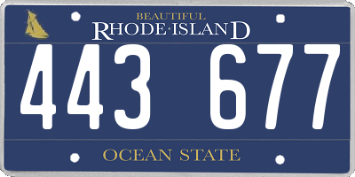 RI license plate 443677