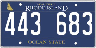 RI license plate 443683