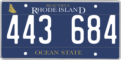 RI license plate 443684