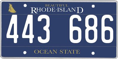 RI license plate 443686