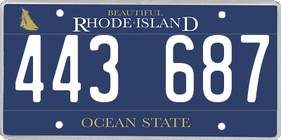 RI license plate 443687