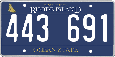 RI license plate 443691