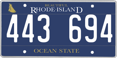 RI license plate 443694