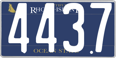 RI license plate 4437