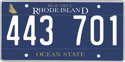 RI license plate 443701