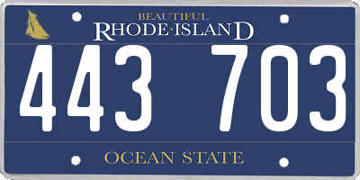 RI license plate 443703