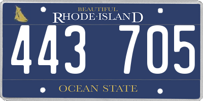 RI license plate 443705