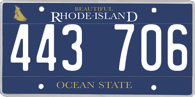 RI license plate 443706