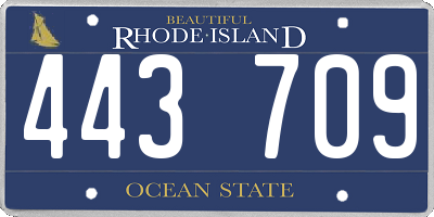 RI license plate 443709