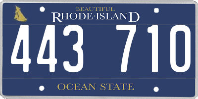 RI license plate 443710