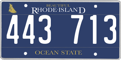 RI license plate 443713