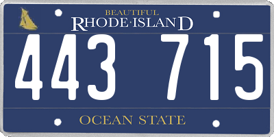 RI license plate 443715