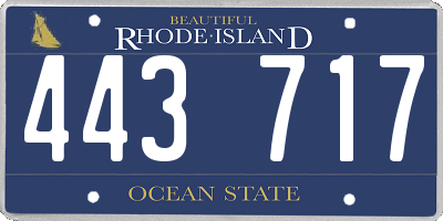 RI license plate 443717