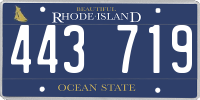 RI license plate 443719