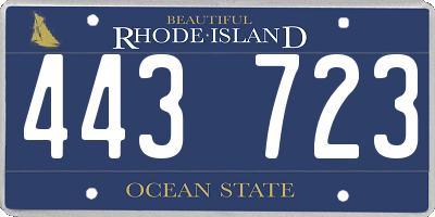 RI license plate 443723