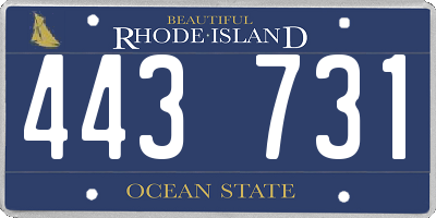 RI license plate 443731