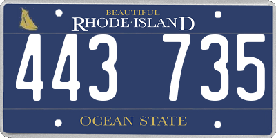 RI license plate 443735
