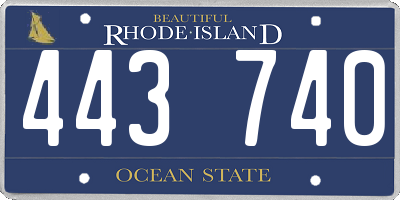 RI license plate 443740