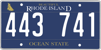 RI license plate 443741
