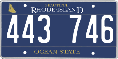 RI license plate 443746