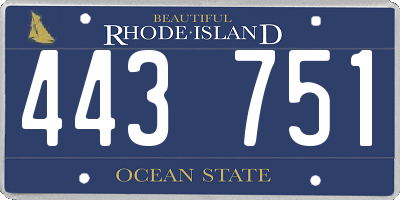 RI license plate 443751
