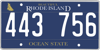 RI license plate 443756