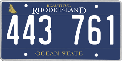 RI license plate 443761