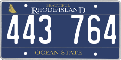 RI license plate 443764