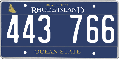 RI license plate 443766
