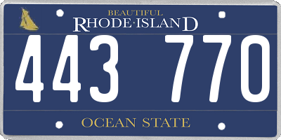 RI license plate 443770