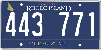 RI license plate 443771