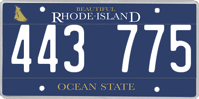 RI license plate 443775