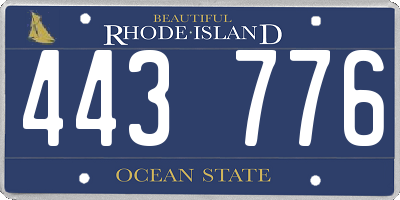 RI license plate 443776