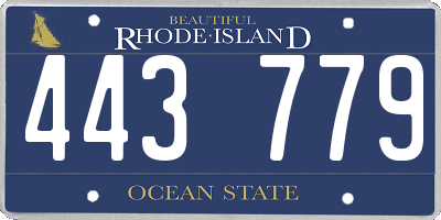 RI license plate 443779