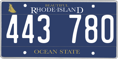 RI license plate 443780