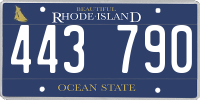 RI license plate 443790
