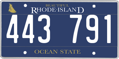 RI license plate 443791