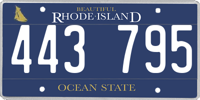 RI license plate 443795