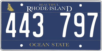 RI license plate 443797