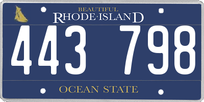 RI license plate 443798