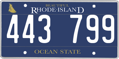 RI license plate 443799