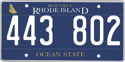 RI license plate 443802