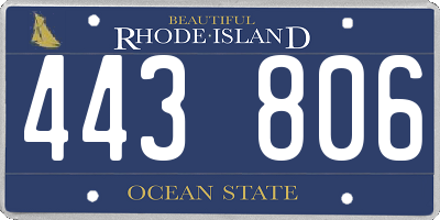 RI license plate 443806