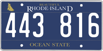 RI license plate 443816