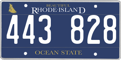 RI license plate 443828