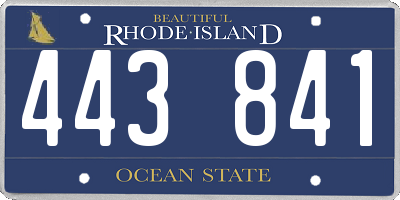 RI license plate 443841